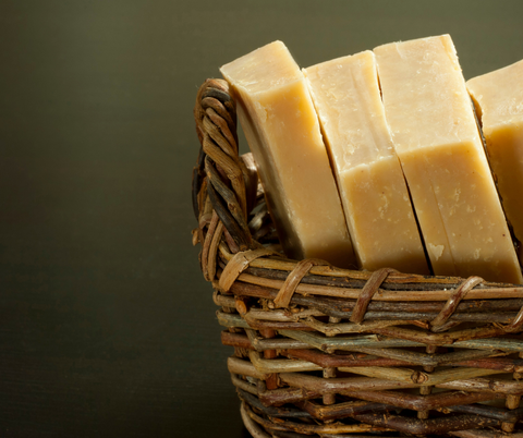 soap in a basket